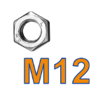 M12 Hexagonal Nut (RH)