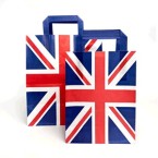 Union Jack Design Carrier Bags with Flat Handles
