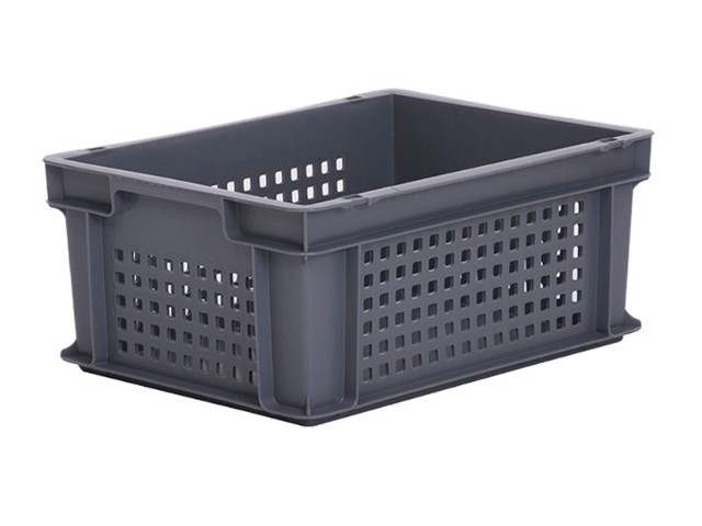 Plastic Containers (400 x 300 x 170mm) 15.5 Litre Capacity&#44; Stackable with Vented Sides and Solid Base