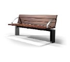 s96w Galvanised Steel and Timber Seat