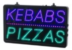 LED Light Up Kebabs & Pizza Sign LD013