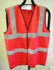 Polyester Waistcoat Red