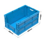 WALTHER Open End Folding Container in Blue (600 x 400 x 300mm)