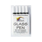 Glass Write-On Board - Narrow Tip Pens - White Pack of 5