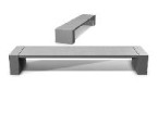 s66 Stone and Stainless Steel Bench