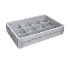 Glassware Stacking Crate (600 x 400 x 120mm) with 12 (135 x 114mm) Cells - Ventilated Sides and Base