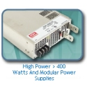 High Power > 400 Watts And Modular Power Supplies