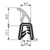 29.6 x 9.5 Black EPDM Boot Seal Profile