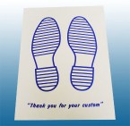 Printed Blue Feet Floor Mats 250 Per Pack