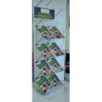 Perspex Acrylic Magazine Stand Eight Shelf
