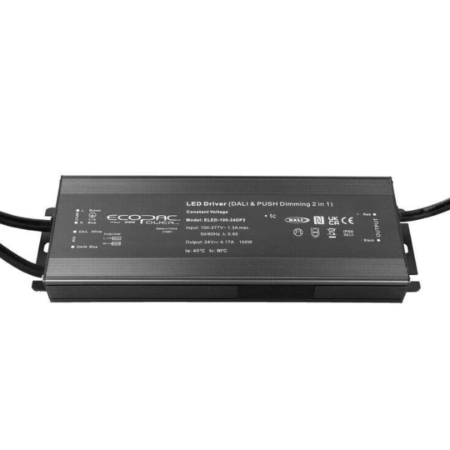 Available now from Ecopac Power 100 watts, 150 watts, 200 watts and 300 watts  DALI DT8 Led Drivers with 24 volts output.