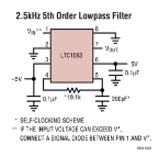 LTC1063 - DC Accurate, Clock-Tunable 5th Order Butterworth Lowpass Filter