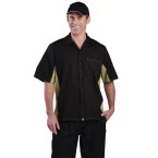 Colour by Chef Works Contrast Shirt - Black & Lime -A947-S