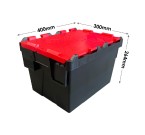 Attached Lid Container Tote Box (400 x 300 x 264mm) 22 Litres