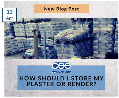 How should I store my Plaster or Render? 