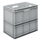 Grey Range Euro Container with hand holes - 100 litres (600 x 400 x 544mm)