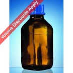Brand Dispenser Bottle top amber soda lime 704018 - Dispenser/bottle-top flasks&#44; amber soda-lime glass