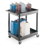 Strong Plastic Shelf Trolley with 2 Deep Tray Shelves