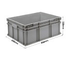 Grey Range Euro Container - 134 Litres (800 x 600 x 325mm)