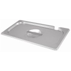 Notched Stainless Steel Gastronorm Lid - 1/3