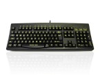 Accuratus 260 High Visibility - USB Full Size High Visibility Professional Keyboard with Contoured Full Height Keys & Patented One Touch Euro Key