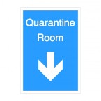 Quarantine Room Down Arrow Sign