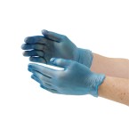 Blue Vinyl Gloves - CB254-M