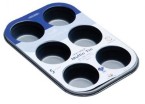 Muffin Tray Non-Stick Finish, 6 Cups - H1508