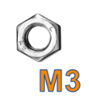 M3 Hexagonal Nut (LH)