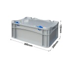 Basicline Range Euro Container Case (300 x 200 x 135mm) with Hand Grips