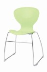 Frovi Mood Skid Durable Polypropylene Skid Frame Chair