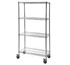 Eclipse Chrome Wire 4 Tier Mobile Rack Trolley