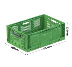 Clever Foldable Vented Euro Containers (600 x 400 x 230mm) 46 Litres