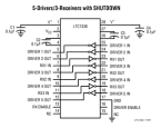 LTC1338 - 5V Low Power RS232 5-Driver/3-Receiver Transceiver