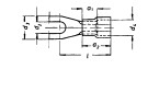 Insulated solderless terminal M8 DIN 46237, 4-6 mm², fork-type