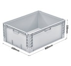 Basicline Plus (800 x 600 x 320mm) Euro Container with Hand Grips