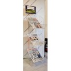Perspex-Acrylic News Stand three-shelf