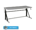 Adjustable Height Cantilever Workbenches (300 KG Capacity) with Steel Worktop