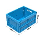 WALTHER Folding Container in Blue (400 x 300 x 220mm)