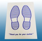 Printed Blue Feet Paper Car Floor Mats (250 Pack) 380 x 500mm