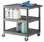 Strong Plastic Shelf Trolley with 3 Shelves