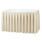 Table Skirting - Cream Boxpleat Style
