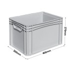 Basicline Range (400 x 300 x 270mm) Euro Container with Hand Grips