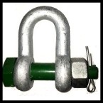 Green Pin Bow Shackle with Safety Bolt