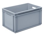 Grey Range Euro Container - 60 litres with Hand holds (600 x 400 x 325mm)