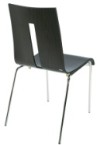 Frovi Void W50 Slot Back Dining Chair In Wenge