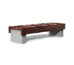 s56 Stone&#44; Steel and Timber Bench