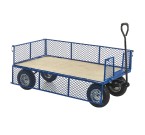 Industrial General Purpose Platform Truck With A Plywood Base And Drop Down Mesh Sides (Load Capacity 500kg)