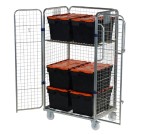 4 Sided Merchandise Trolley with Doors (900 x 650 x 1690mm) Roll Cage