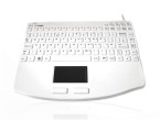 Accuratus AccuMed 540 V2 VESA - USB Mini Sealed IP67 Antibacterial Clinical / Medical Keyboard with Large Touchpad & VESA Mounting - White